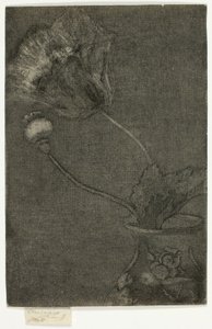 Klaproos in een vaas door Theodore Roussel
