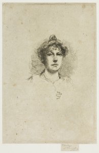 Portret van Miss Edith Austin door Theodore Roussel