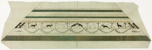 Lijst met herten- en bloemenpatroon (onderste lijstgedeelte) door Theodore Roussel