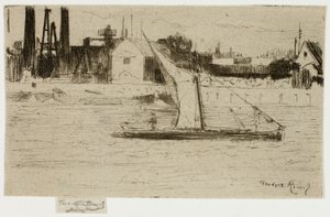 De kleine schuit, Chelsea door Theodore Roussel