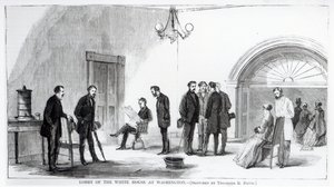 Lobby van het Witte Huis in Washington door Theodore Russell Davis