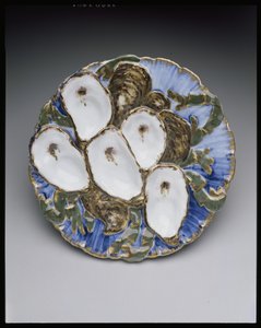 Oesterbord uit de Rutherford B. Hayes Witte Huis service, ontworpen 1879 (porselein & email)