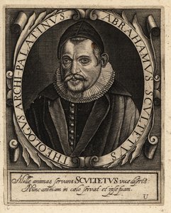 Abraham Scultetus door Theodore de Bry