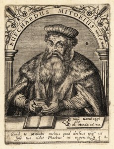 Burkhard Mithoff, anatoom en arts door Theodore de Bry