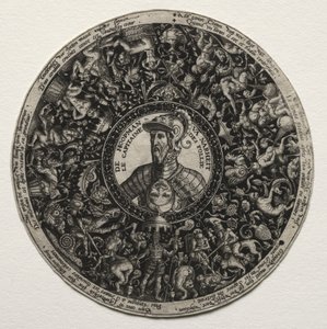 Ontwerp voor een schaal met medaillons, ca. 1558