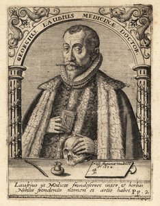 Georg Laube, Duitse arts uit Augsburg door Theodore de Bry