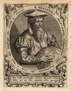 Gerardus Mercator, geograaf door Theodore de Bry