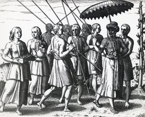 Inwoners van Sumatra, gravure