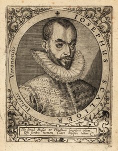 Joseph Justus Scaliger, Franse religieuze leider door Theodore de Bry
