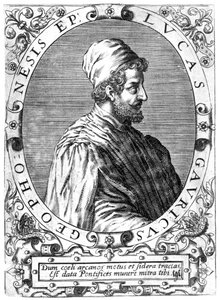 Lucas Gaurico, Italiaanse astronoom, astroloog en wiskundige, 16e eeuw door Theodore de Bry
