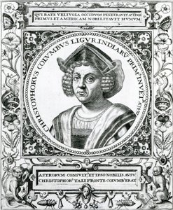 Portret van Christoffel Columbus (1451-1506) uit 
