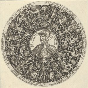Portret van de Hertog van Alva, uit een Serie Tazza Ontwerpen, ca. 1588 door Theodore de Bry