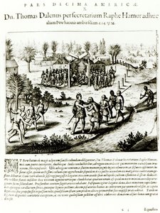 Ralph Hamor bezoekt Powhatan, 1619