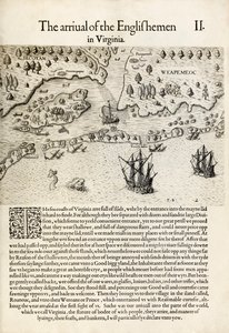 De aankomst van de Engelsen in Virginia, uit 
