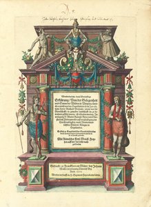 Titelpagina van de eerste Duitse editie van het eerste deel van "Grote Reizen: Amerika", 1590