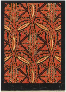 Behangontwerp door Theodorus (1866 1951) Nieuwenhuis
