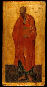 De Apostel Paulus. Icoon van de Deesis Iconostase, laatste kwart van de 14e eeuw door Theophanes the Greek
