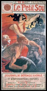 Art Nouveau omslagontwerp door Steinlen, voor een Frans tijdschrift 