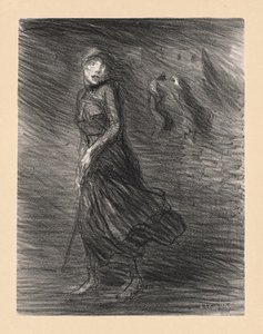 In de straat door Théophile Alexandre Steinlen