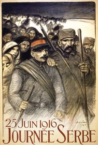 Servische Dag, 25 juni door Théophile Alexandre Steinlen