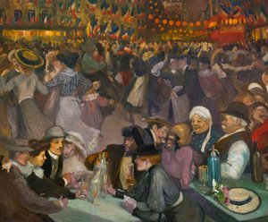De dans op de nationale feestdag (14 juli) - Alexandre Theophile Steinlen (1859-1923) - detail van 