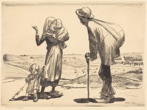 De verre stad door Théophile Alexandre Steinlen