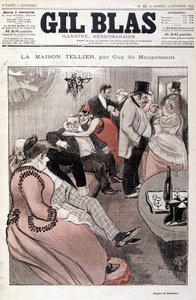Het huis Tellier door Guy de Maupassant - door Steinlen, in "Gil Blas" van 09/10/1892 door Théophile Alexandre Steinlen