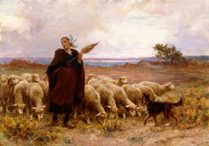 Herderin met haar kudde, 1907