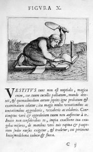 Profetie figuur X uit Prognosticatio Eximii Doctoris Paracelsi, 1536 door Theophrastus Bombastus von Hohenheim Paracelsus