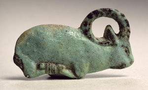 Gebonden ibex funderingsdeposito (faience)