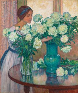 Les Pivoines blanches door Théo van Rysselberghe