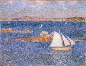 Bij de rotsen van Per-Kiridec door Théo van Rysselberghe