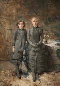 De zusters van de schilder Schlobach, 1884 door Théo van Rysselberghe