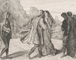 O mijn schone krijger!: plaat 5 uit Othello Act 2, Scene 1, geëtst 1844, herdrukt 1900