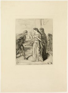 Wees daarom vrolijk, Cassio, plaat zes uit Othello door Théodore Chassériau