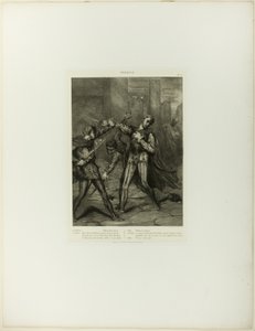 Schurk, jij sterft, plaat tien uit Othello door Théodore Chassériau