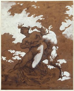Géricault - Sater en nimf, 1817 door Theodore Gericault
