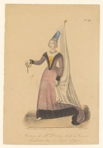Julie Dorus-Gras in de rol van prinses Eudoxie in de opera La Juive door Théodore Lejeune