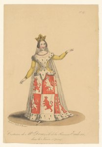 Julie Dorus-Gras in de rol van prinses Eudoxie in de opera La Juive door Théodore Lejeune
