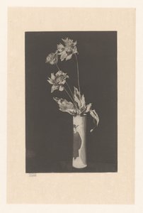 Bloemen in een vaas met Chinese motieven