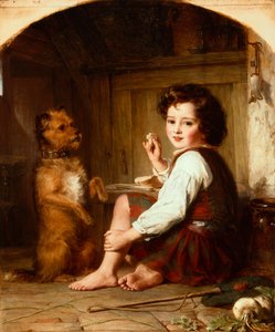 Bedelen om brood door Thomas Francis Dicksee