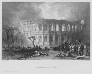 Amfitheater in Nîmes (gravure)