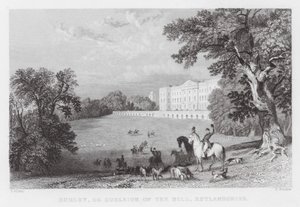 Burley, of Burleigh on the Hill, Rutlandshire (gravure) door Thomas (after) Allom