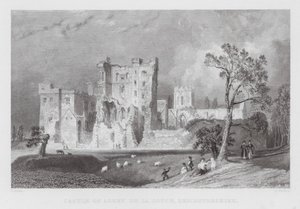 Kasteel van Ashby de la Zouch, Leicestershire (gravure) door Thomas (after) Allom