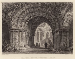 Kapittelhuis, Furness Abbey (gravure)