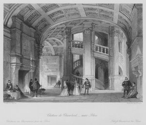 Kasteel van Chambord, nabij Blois door Thomas (after) Allom