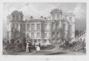 Hardwick Hall, Derbyshire (gravure) door Thomas (after) Allom