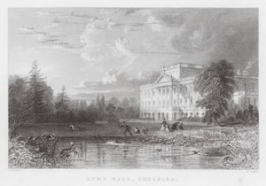 Lyme Hall, Cheshire (gravure) door Thomas (after) Allom