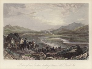Vlakte van de rivier de Jordaan kijkend naar de Dode Zee (gekleurde gravure) door Thomas (after) Allom