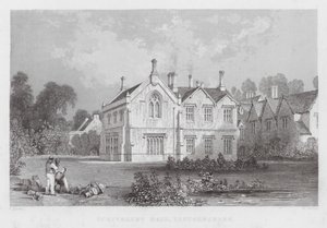 Scrivelsby Hall, Lincolnshire (gravure) door Thomas (after) Allom